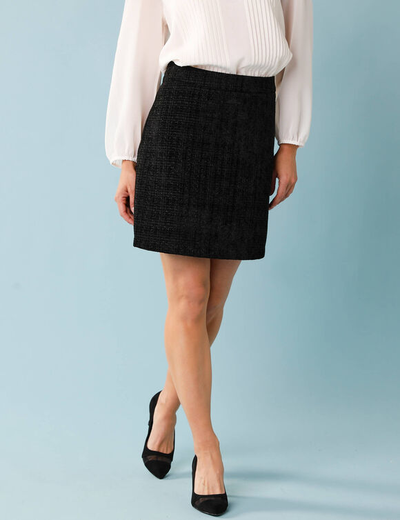 Jupe tweed spécial Petites unie (noir) Jupe tweed spécial Petites unie (noir)